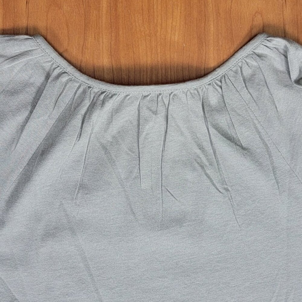 NWT J. Jill Green Peasant Top With Embroidery - XS - Picture 8 of 12